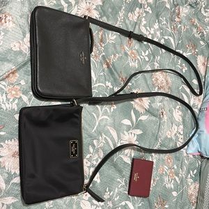 Used kate spade wallet and 2 crossbody bags— again used- selling all together
